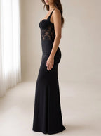 Women's Sexy Lace Neckline Slim Fit Dress – Elegant Bodycon Mini... oaklynwear