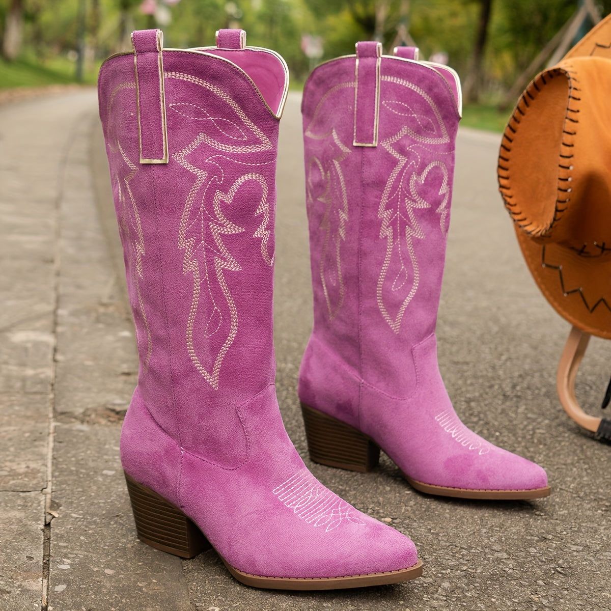 Blythe | Women's Wide Calf Western Cowboy Boots oaklynwear