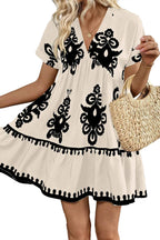 Willa | Vintage Print Boho Mini Dress oaklynwear