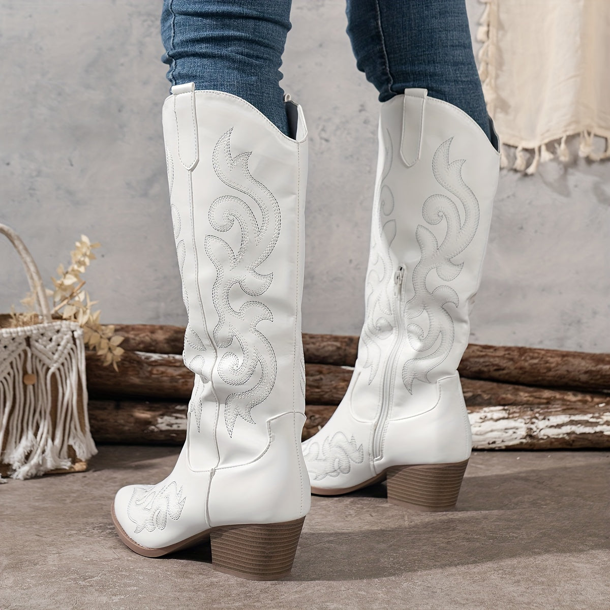 Brecken | Women's Wide Calf Western Cowboy Boots oaklynwear