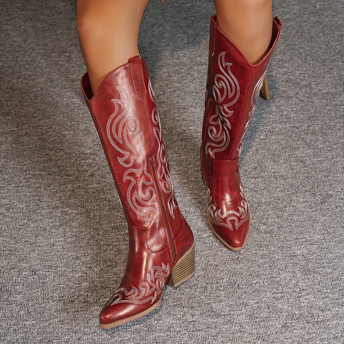Brecken | Women's Wide Calf Western Cowboy Boots oaklynwear