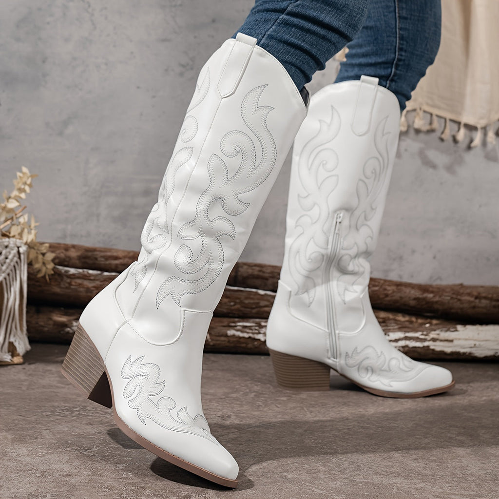 Brecken | Women's Wide Calf Western Cowboy Boots oaklynwear