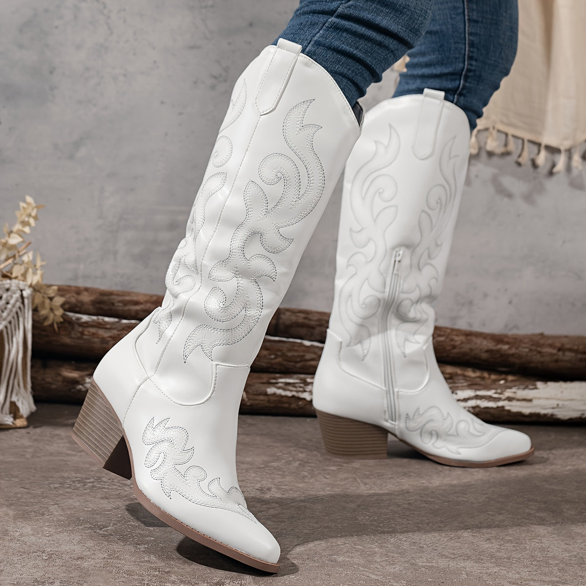Brecken | Women's Wide Calf Western Cowboy Boots oaklynwear