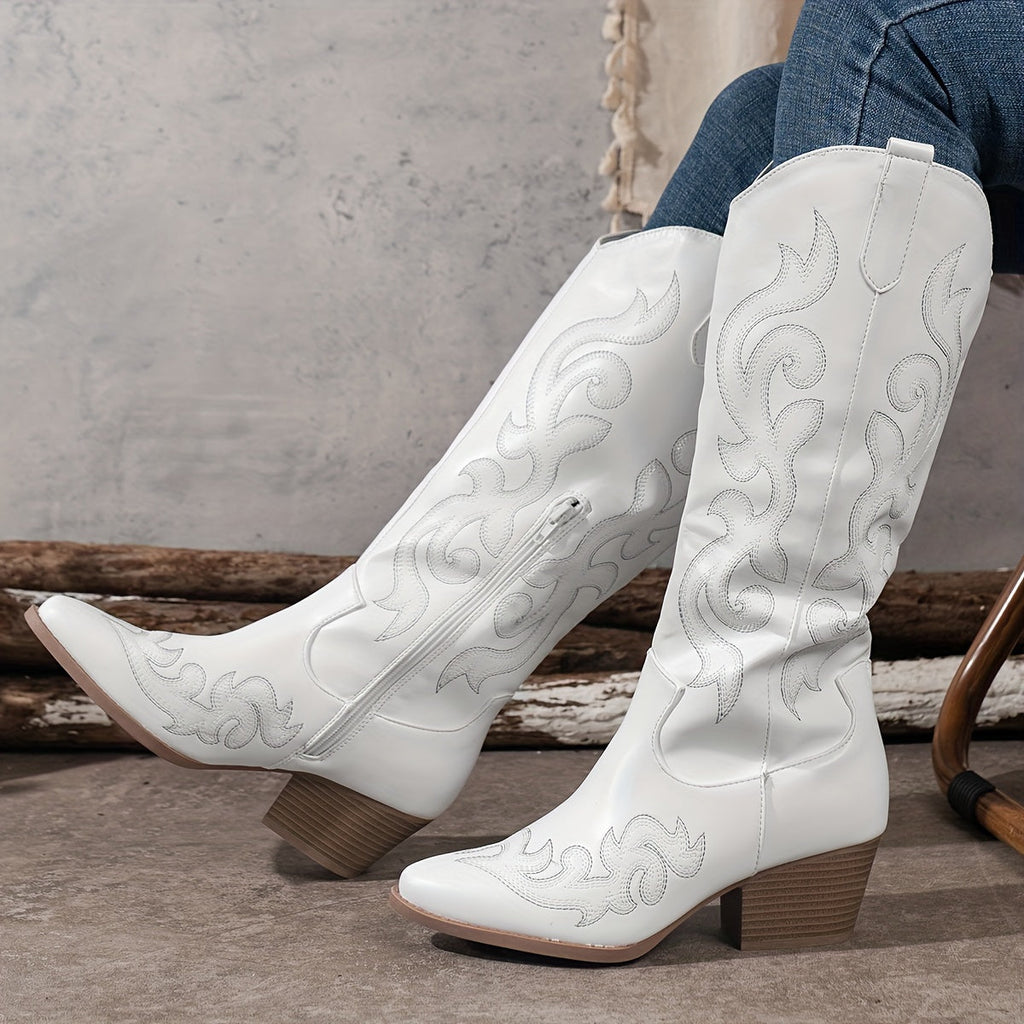 Brecken | Women's Wide Calf Western Cowboy Boots oaklynwear