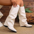 Odette | Women's Knee-High Slouch Boots Pointed Toe oaklynwear