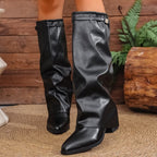 Odette | Women's Knee-High Slouch Boots Pointed Toe oaklynwear