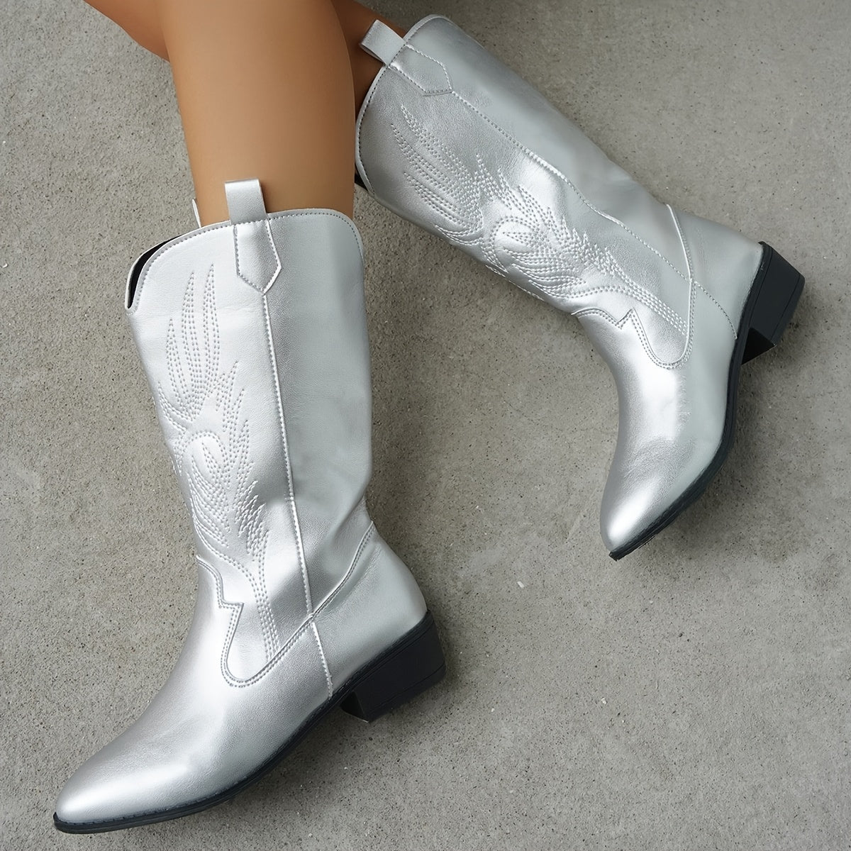 Brenley | Women's Wide Calf Western Cowboy Boots oaklynwear
