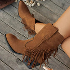 Calista | Women's Wide Calf Western Fringe Cowboy Boots oaklynwear