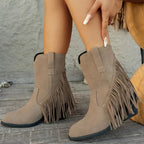 Calista | Women's Wide Calf Western Fringe Cowboy Boots oaklynwear