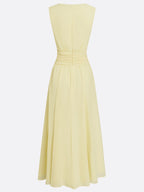 Sunny | Ruched Chiffon A-Line Maxi Dress oaklynwear