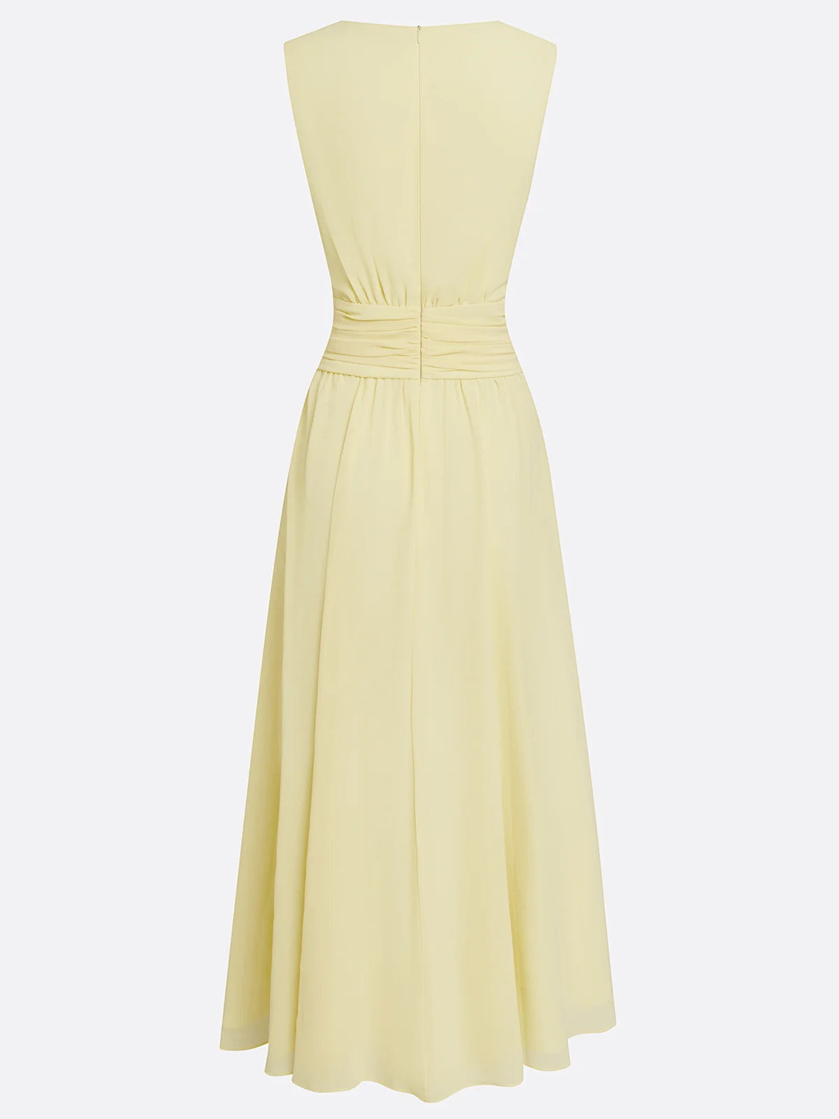 Sunny | Ruched Chiffon A-Line Maxi Dress oaklynwear