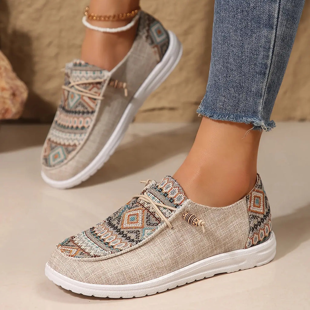 Tribe™ | Women's Tribal Print Sneakers – Cushioned Comfort & Bold Everyday Style oaklynwear