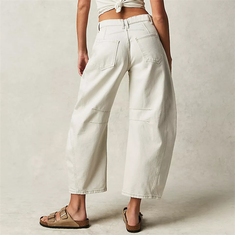 Barrel | Women's High Waist Barrel Leg Jeans Relaxed Fit Denim oaklynwear