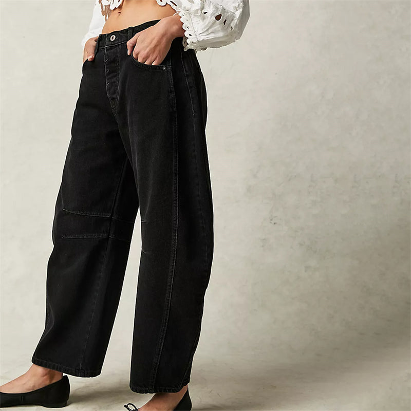 Barrel | Women's High Waist Barrel Leg Jeans Relaxed Fit Denim oaklynwear