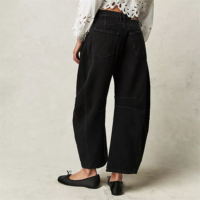 Barrel | Women's High Waist Barrel Leg Jeans Relaxed Fit Denim oaklynwear