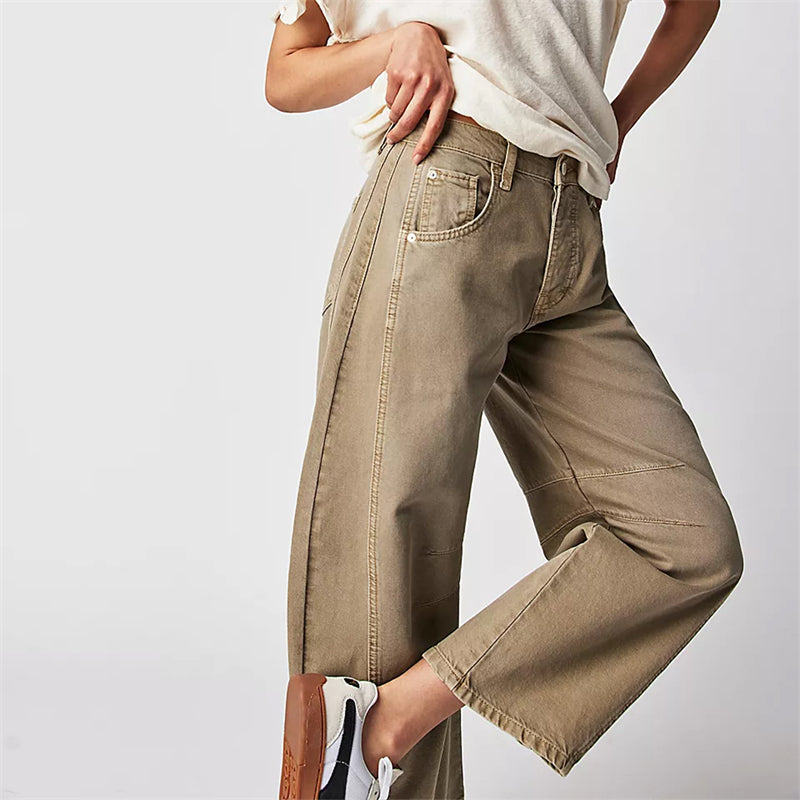 Barrel | Women's High Waist Barrel Leg Jeans Relaxed Fit Denim oaklynwear