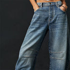 Barrel | Women's High Waist Barrel Leg Jeans Relaxed Fit Denim oaklynwear