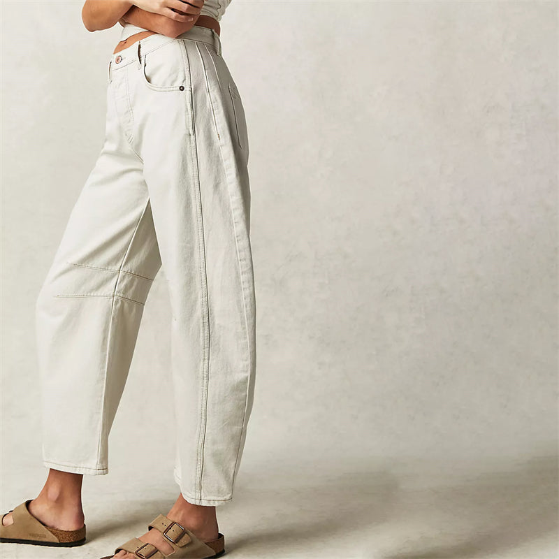 Barrel | Women's High Waist Barrel Leg Jeans Relaxed Fit Denim oaklynwear