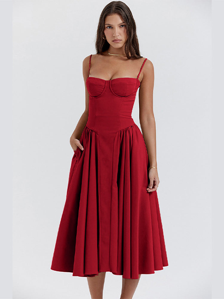 Mia | Corset Bustier Midi Dress oaklynwear