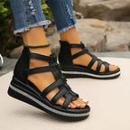 Elle | Comfort Sandals with Rhinestone Decoration oaklynwear