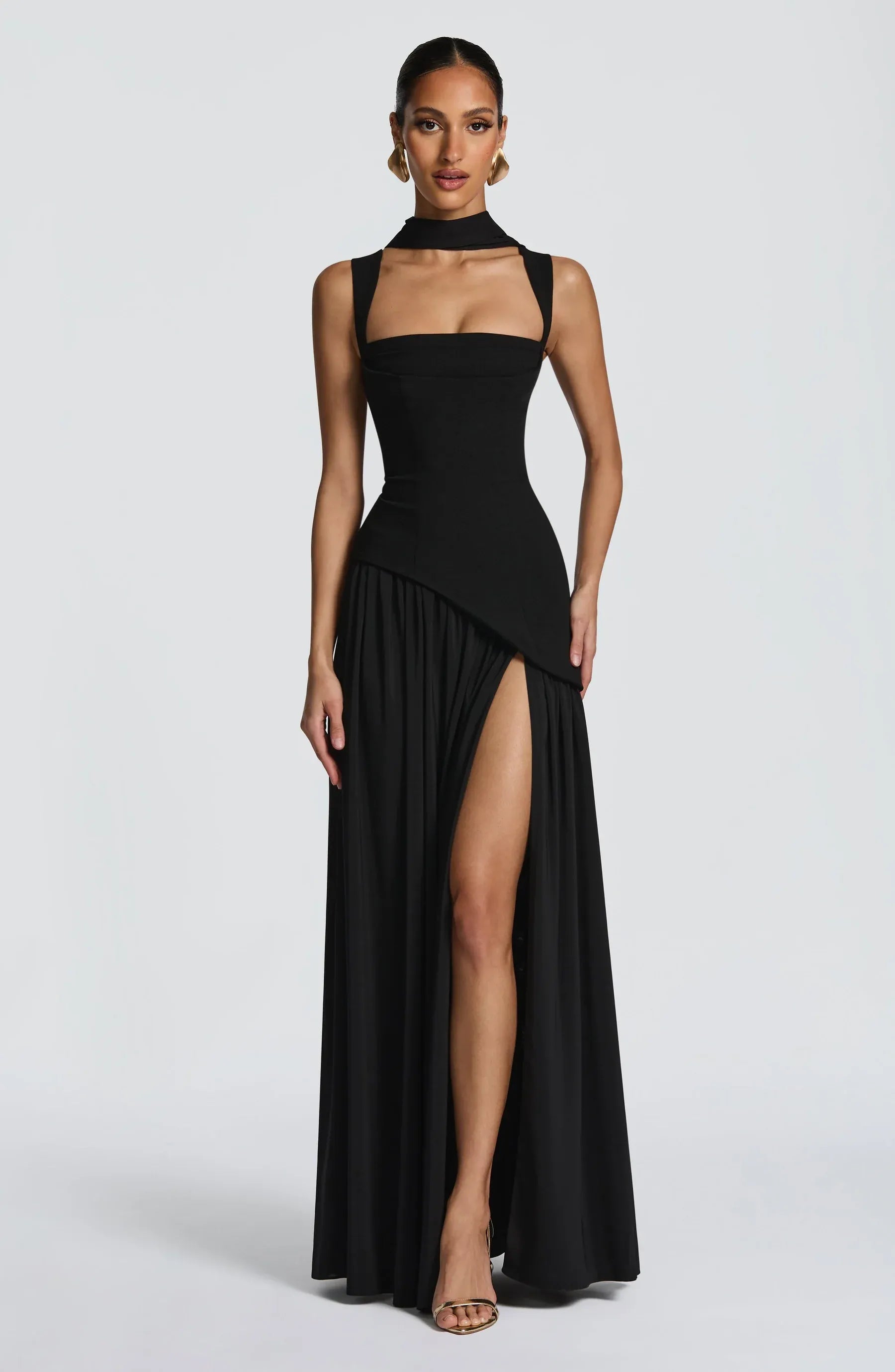 Eloise | A-Line Sleeveless Midi Dress oaklynwear
