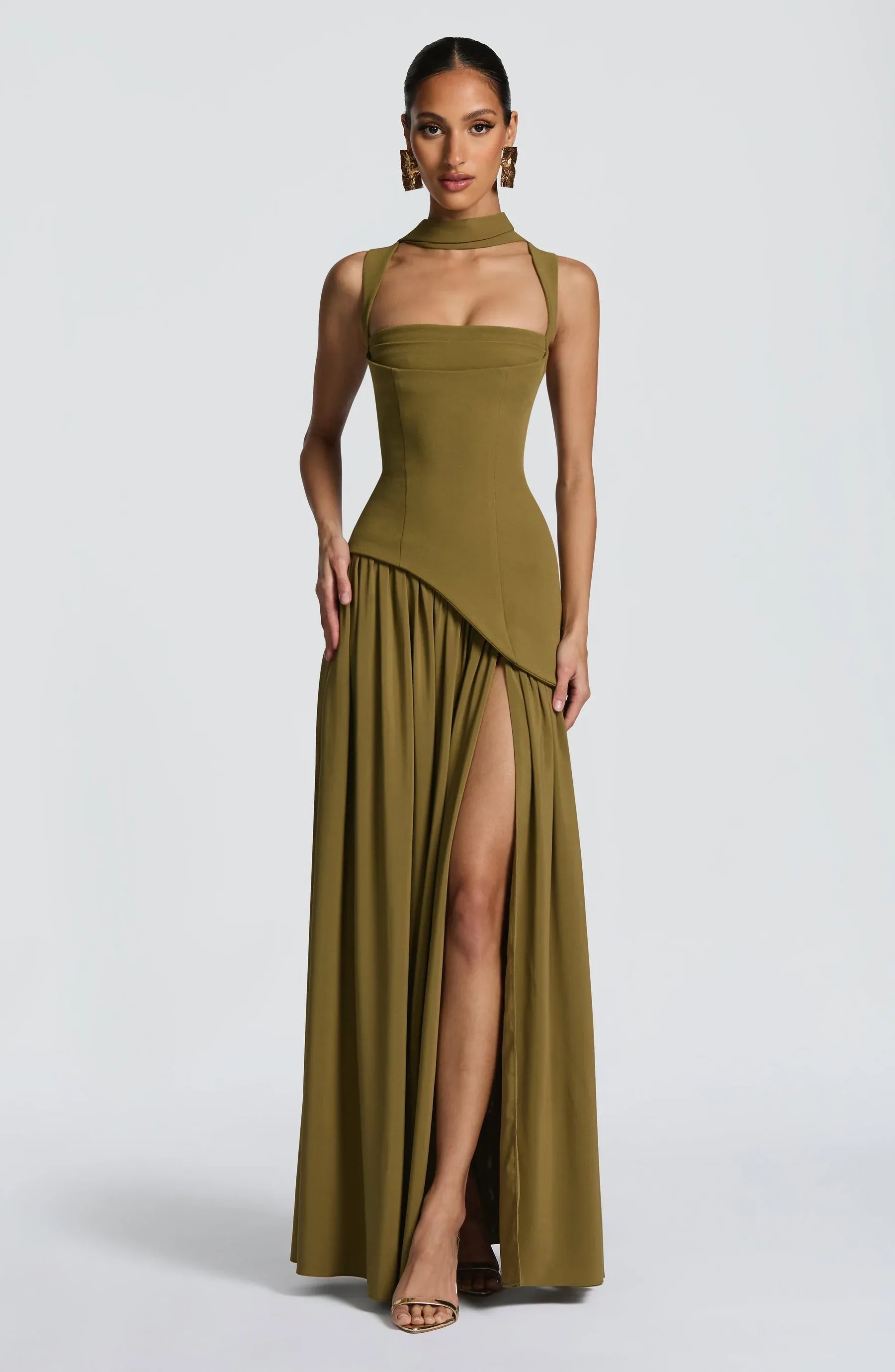 Eloise | A-Line Sleeveless Midi Dress oaklynwear