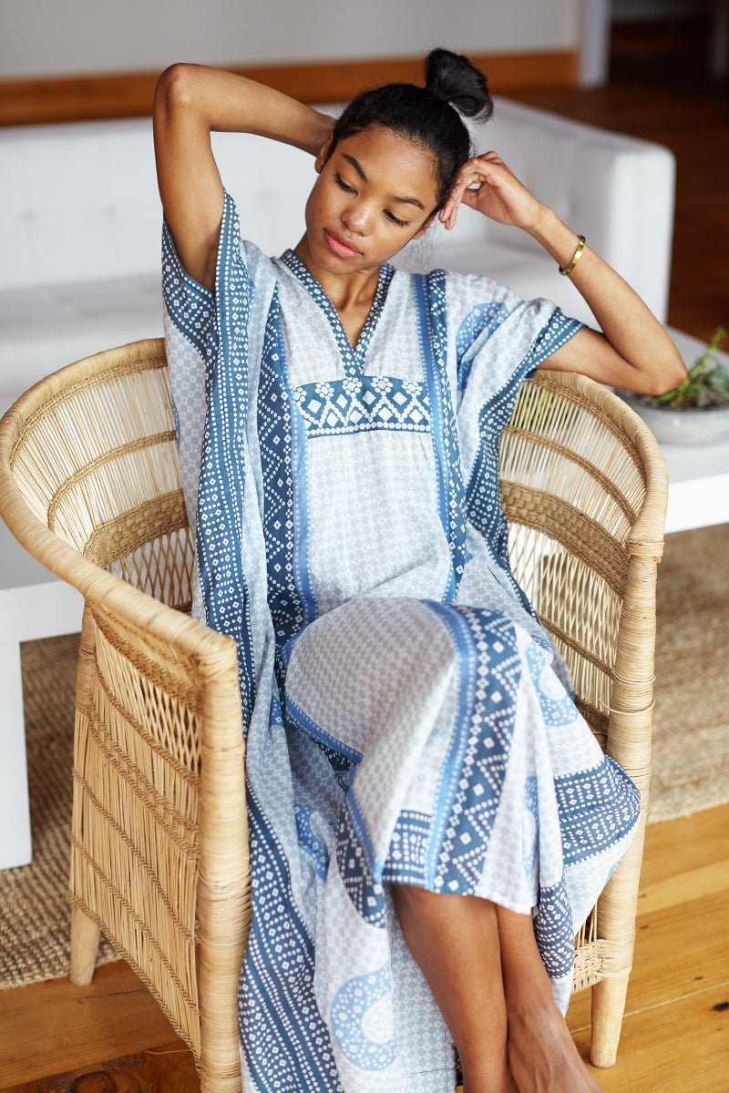 Serena | Organic Cotton Caftan Dress oaklynwear