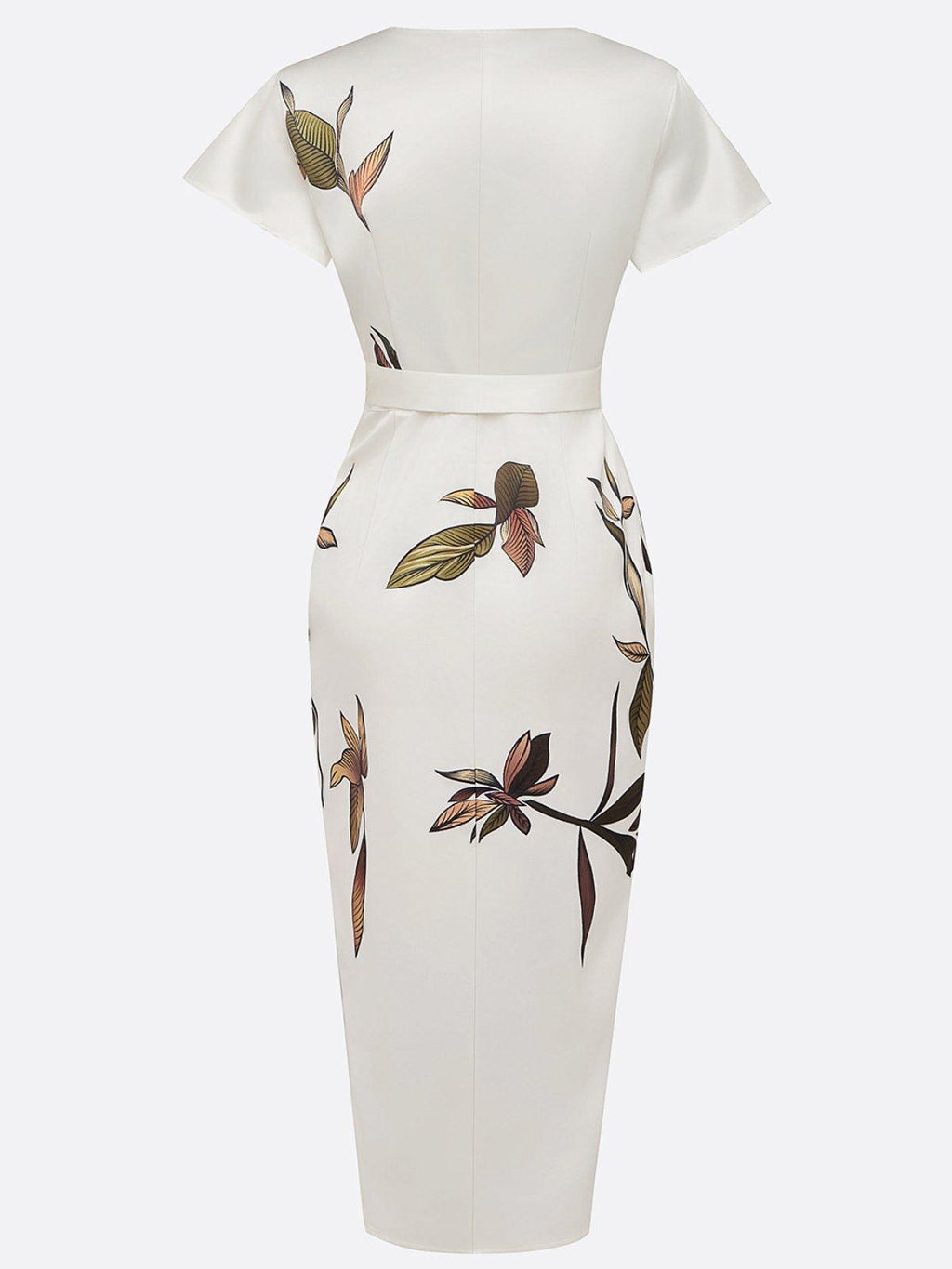 Vivienne | Printed Tie Waist Midi Dress oaklynwear