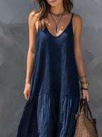 Odette | Boho Patchwork Linen Maxi Dress oaklynwear