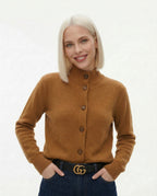 Everly | Button-Up Collared Cardigan with Statement Buttons, Cozy Winter Knit oaklynwear