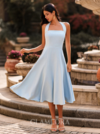 Splendid | Halter Bow A-Line Tea Length Dress oaklynwear
