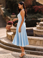 Splendid | Halter Bow A-Line Tea Length Dress oaklynwear