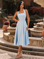 Splendid | Halter Bow A-Line Tea Length Dress oaklynwear
