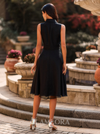Grace | Chiffon A-Line Tea Length Dress oaklynwear