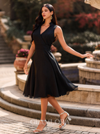 Grace | Chiffon A-Line Tea Length Dress oaklynwear