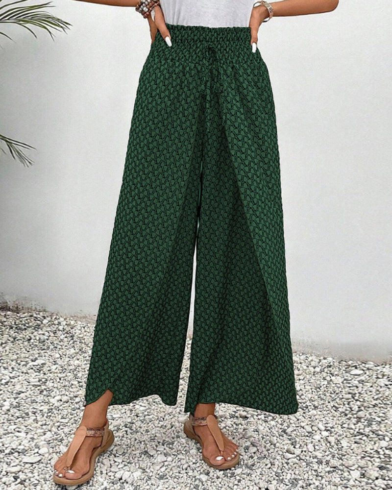Vera | Wide-Leg Printed Trousers oaklynwear