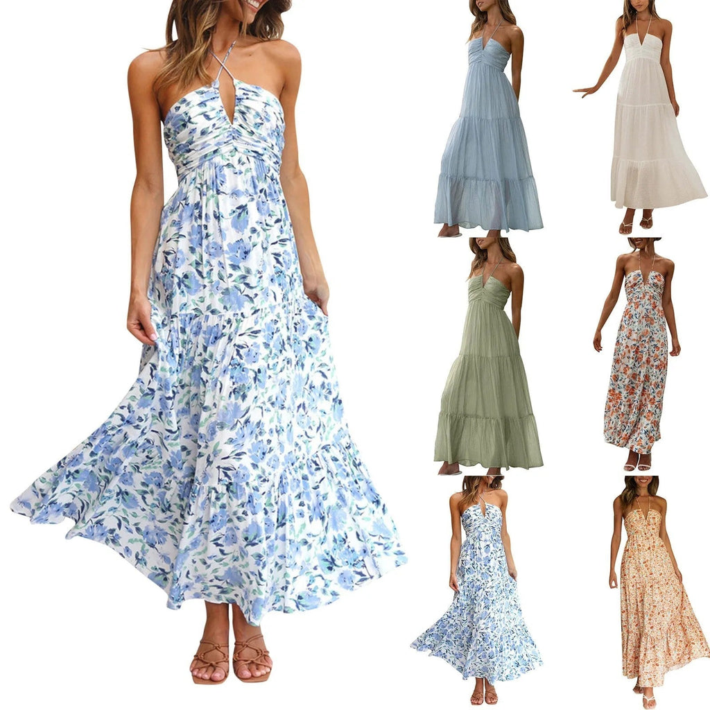 Siena | Tiered Halter Maxi Dress oaklynwear