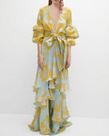 Mira Sante | Printed Chiffon Ceremony Dress oaklynwear