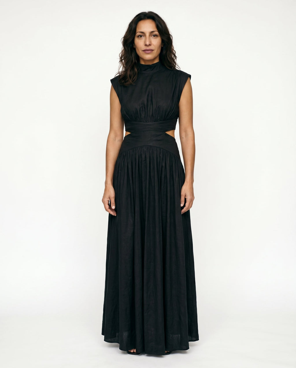 Ella | Cutout Waist High Neck Maxi Dress oaklynwear
