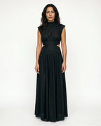Ella | Cutout Waist High Neck Maxi Dress oaklynwear