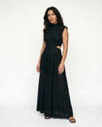 Ella | Cutout Waist High Neck Maxi Dress oaklynwear