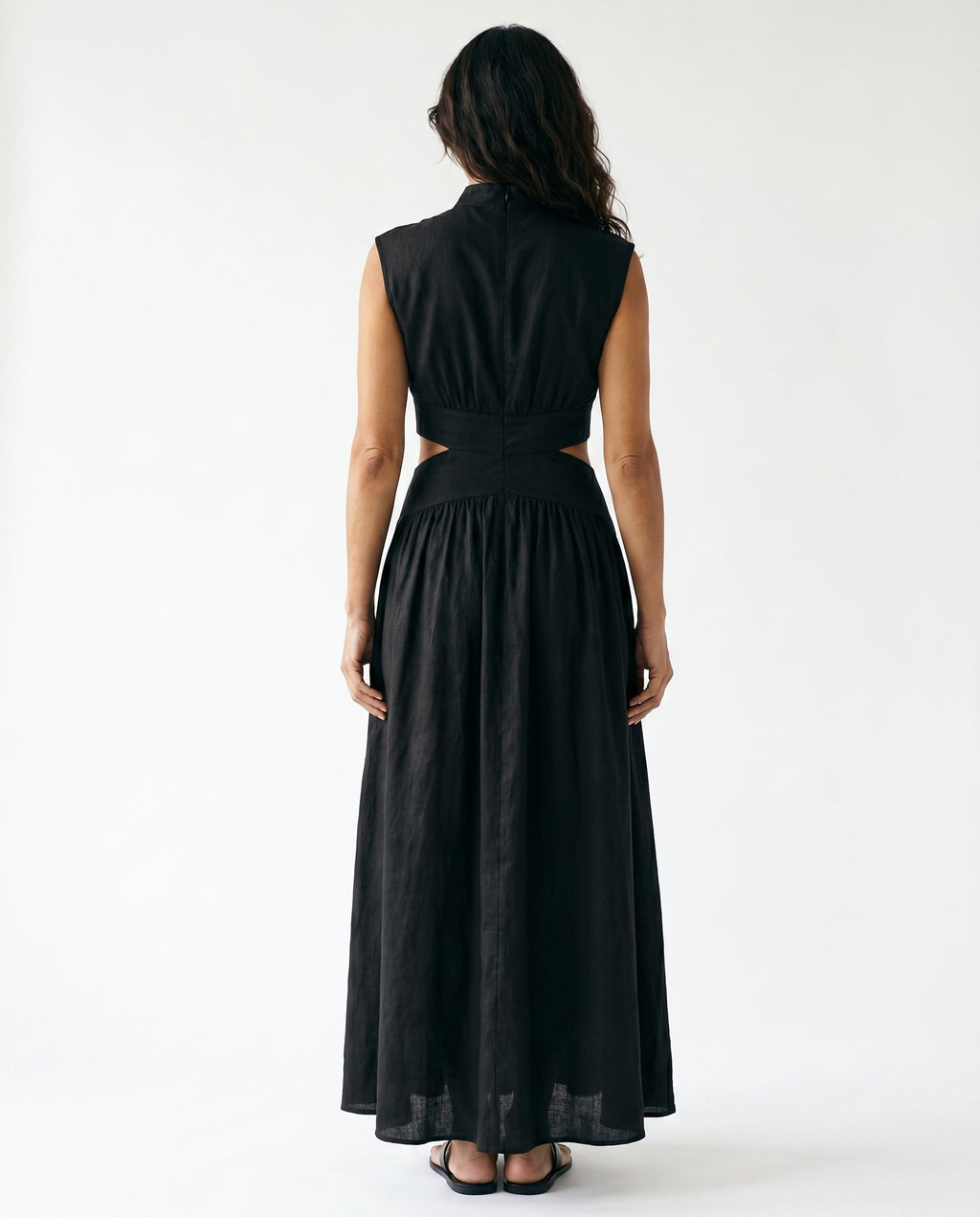 Ella | Cutout Waist High Neck Maxi Dress oaklynwear