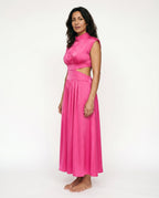 Ella | Cutout Waist High Neck Maxi Dress oaklynwear