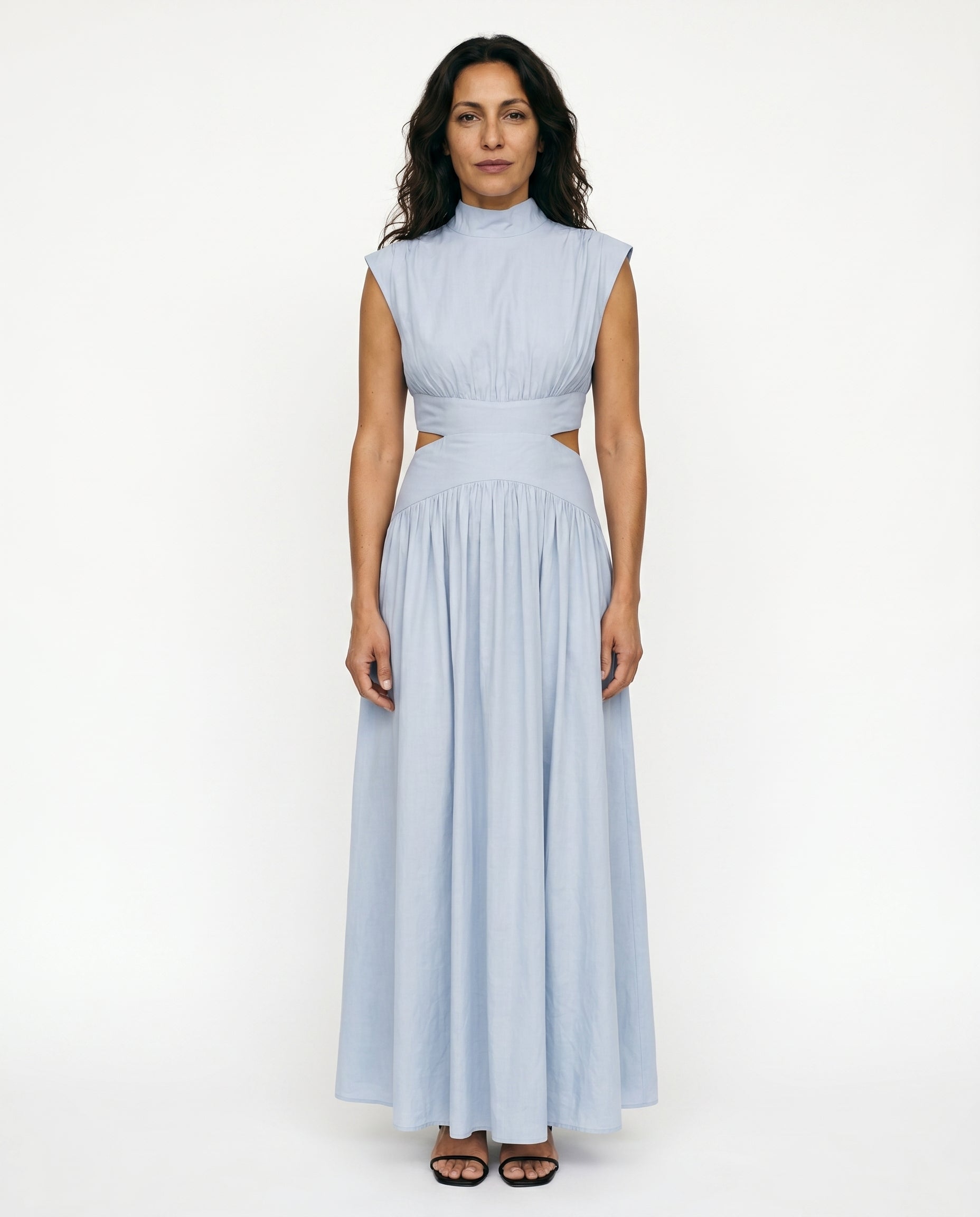 Ella | Cutout Waist High Neck Maxi Dress oaklynwear