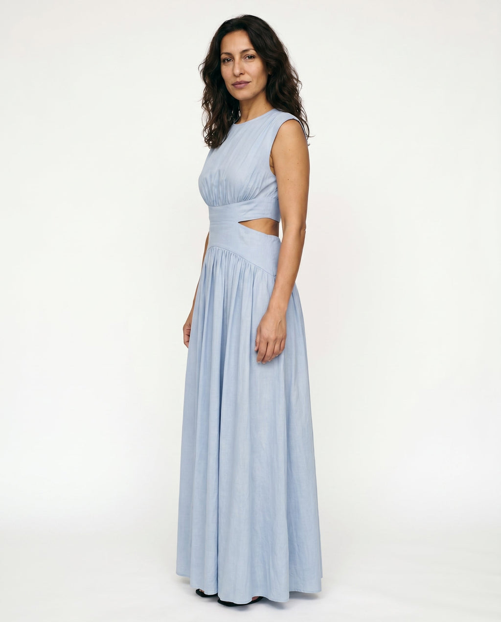 Ella | Cutout Waist High Neck Maxi Dress oaklynwear
