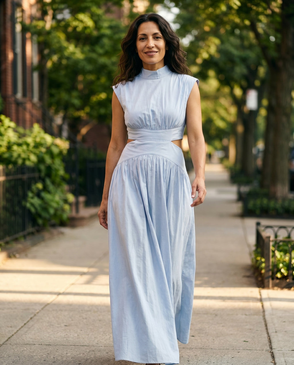 Ella | Cutout Waist High Neck Maxi Dress oaklynwear