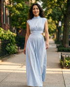 Ella | Cutout Waist High Neck Maxi Dress oaklynwear