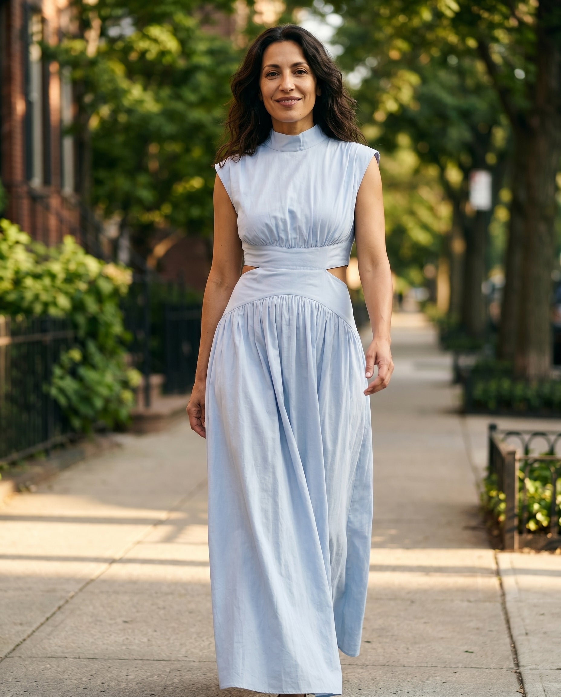 Ella | Cutout Waist High Neck Maxi Dress oaklynwear