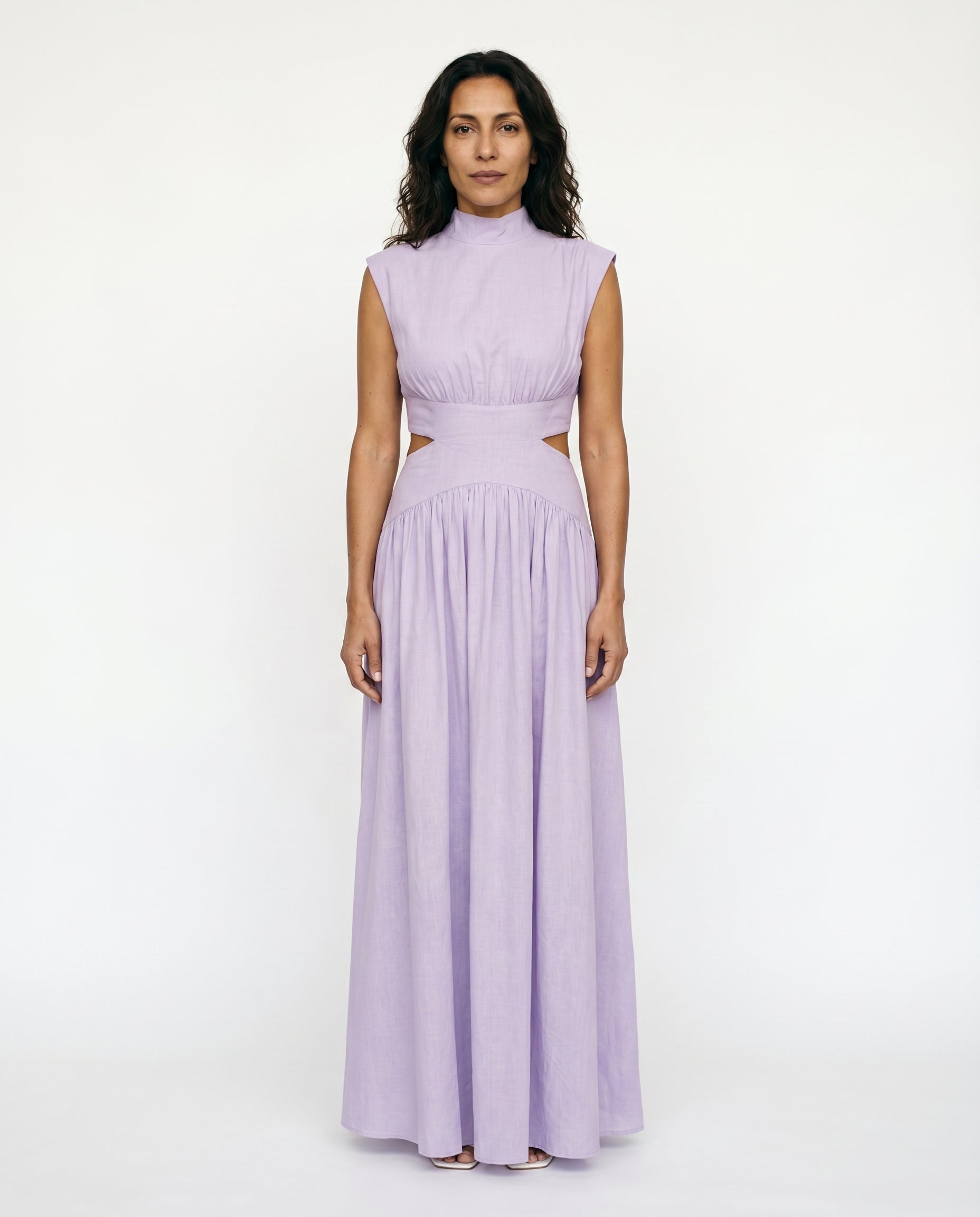 Ella | Cutout Waist High Neck Maxi Dress oaklynwear