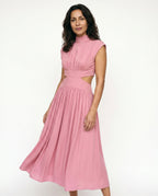 Ella | Cutout Waist High Neck Maxi Dress oaklynwear